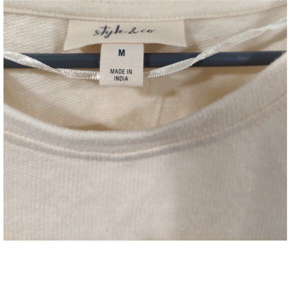 NWT Style & Co Women's Metallic Graphic Sweatshirt Size M - Picture 3 of 6